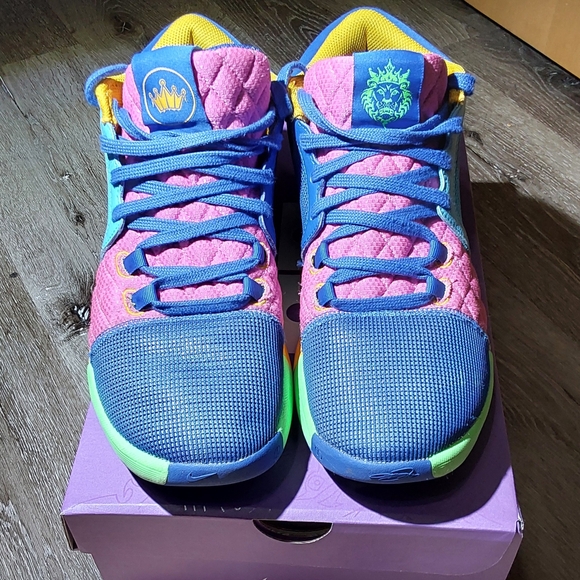 Nike LeBron Witness 8 I Promise School Baltic Blue Playful Pink Size 9.5 Men EUC - Picture 7 of 9